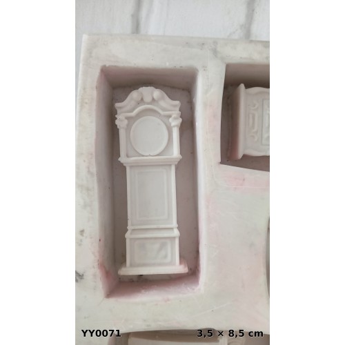 YY0071 Minyatür Ayaklı Saat Silikon Kalıp