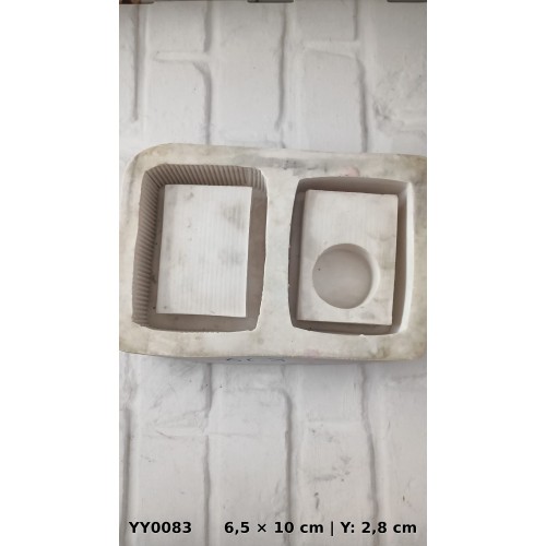 YY0083 İkili Tealight Mumluk Silikon Kalıp