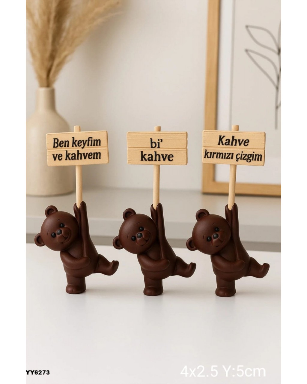 YY6273 3'lü Dekoratif Kahve Köşesi Yazılı Ayıcık Biblo Silikon Kalıp YY6273 3'lü Dekoratif Kahve Köşesi Yazılı Ayıcık Biblo Silikon Kalıp