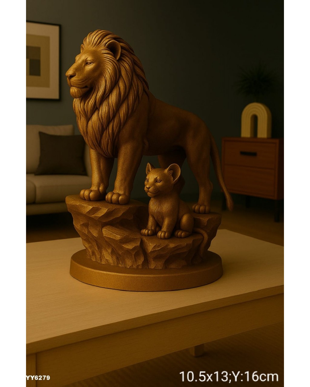 YY6279 Aslan Ve Yavrusu Biblo Silikon Kalıp YY6279 Aslan Ve Yavrusu Biblo Silikon Kalıp