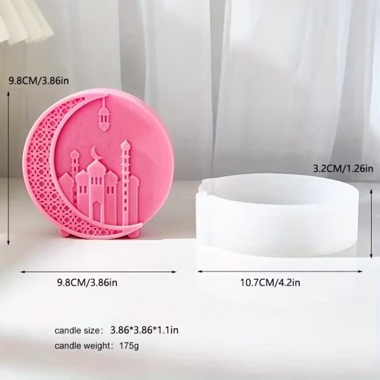 YY6313 Ramazan Temalı Hilal Modelli Mumluk Silikon Kalıp