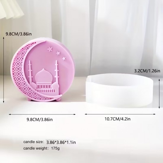 YY6314 Ramazan Temalı Hilal Modelli Mumluk Silikon Kalıp