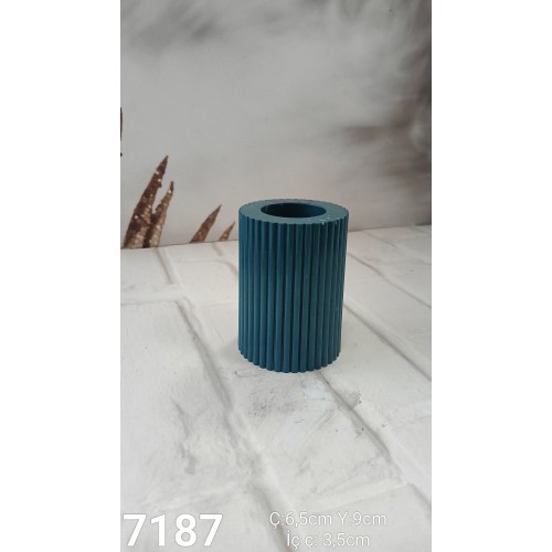 YY7187 Küçük Çizgili Tealight Silikon Kalıp
