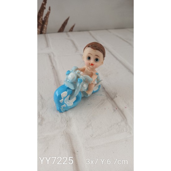 YY7225 Erkek Bebek Bisikletli Teraryum Obje Silikon Kalıp