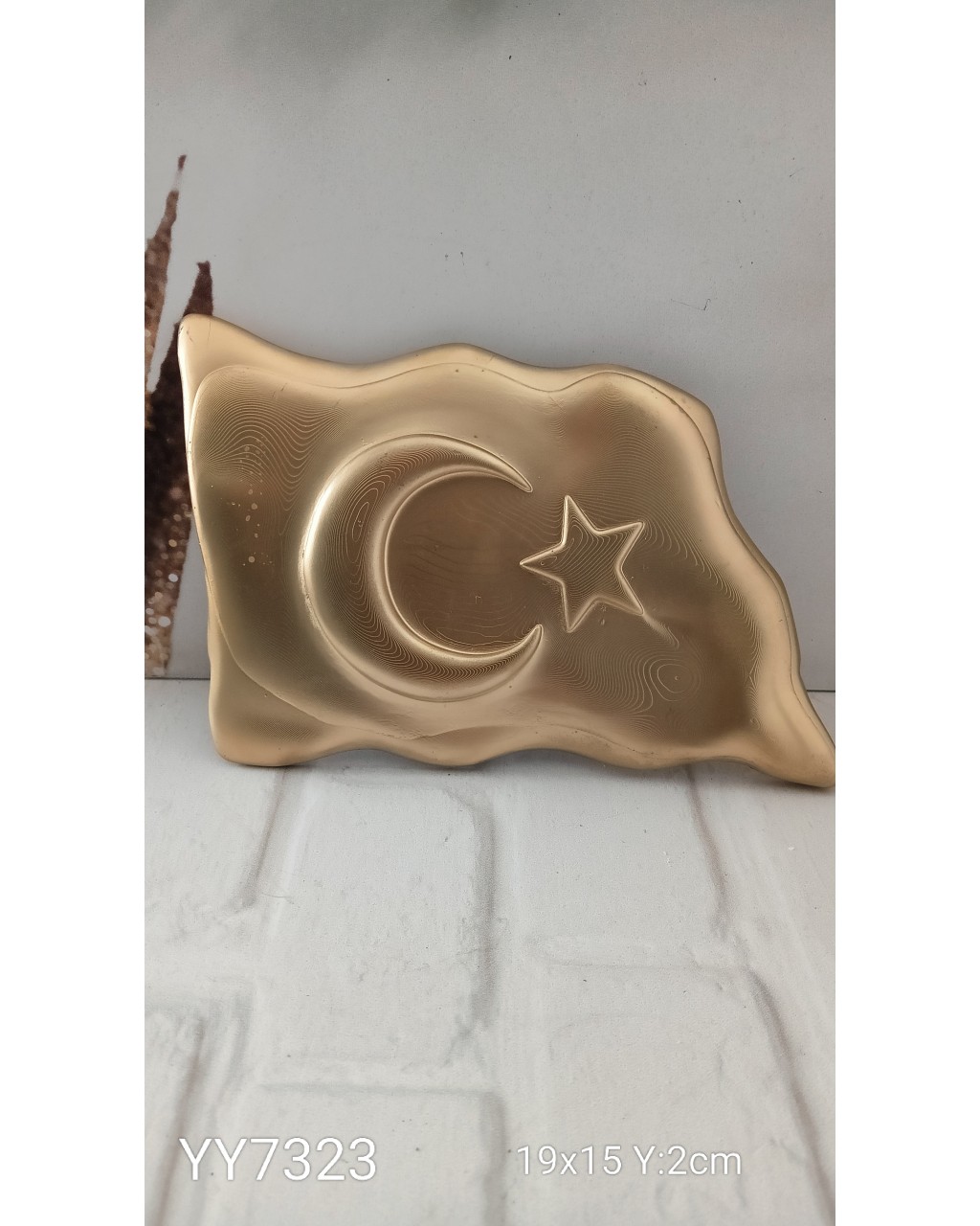 YY7323 Türk Bayraği Biblo Silikon Kalıp YY7323 Türk Bayraği Biblo Silikon Kalıp