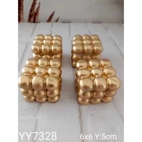 YY7328 Yuvarlak Bubble Tasarım Mum Silikon Kalıp