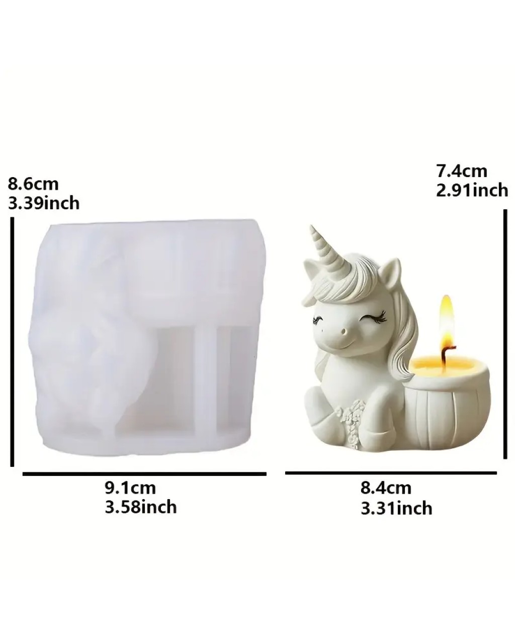 YY5982 Unicorn Mum Saksı Silikon Kalıp