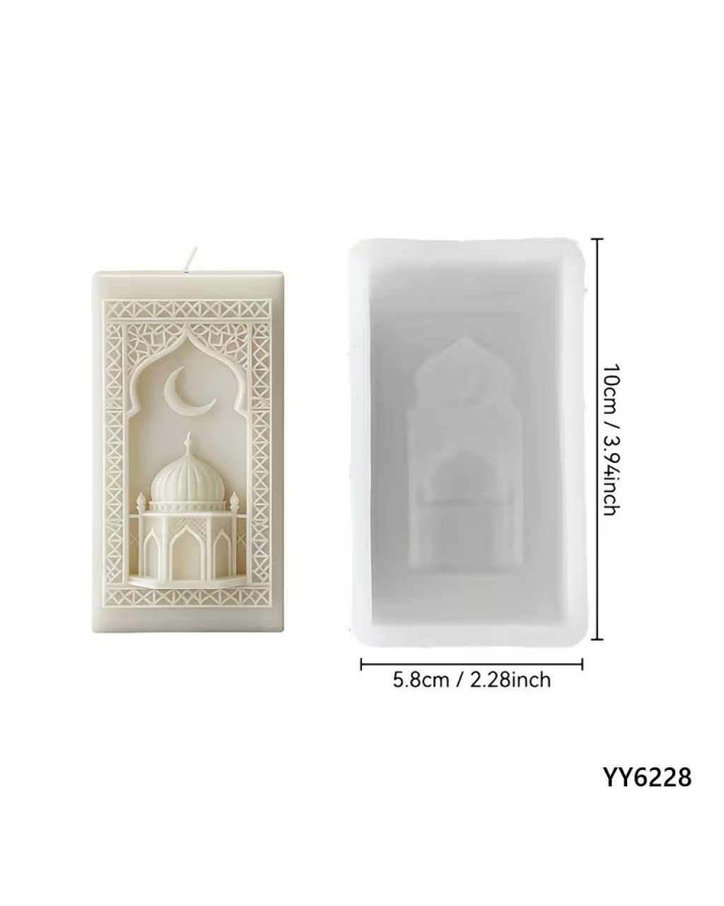 YY6228 – Cami Temalı Mum Silikon Kalıp