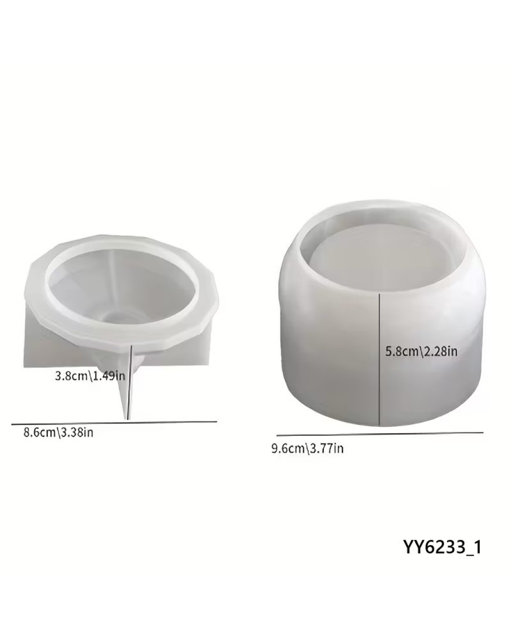 YY6233 – Geometrik Desenli Kapaklı Mumluk Takı Kutusu Silikon Kalıp