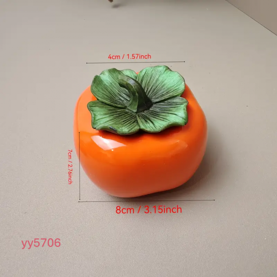 YY5706 Çiçekli Persimmon ( HURMA ) Mumluk Silikon Kalıp - Şık ve Doğal Dekoratif Hediye Seçeneği!