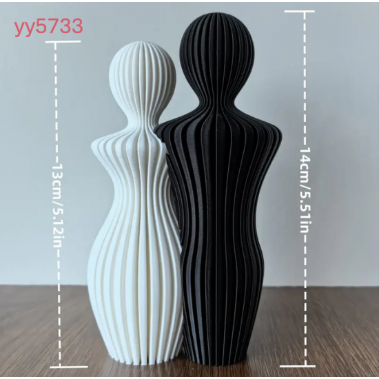 YY5733 Gelin ve Damat Soyut Biblo Silikon Kalıp - Yaratıcı ve Anlamlı Hediye Seçeneği!