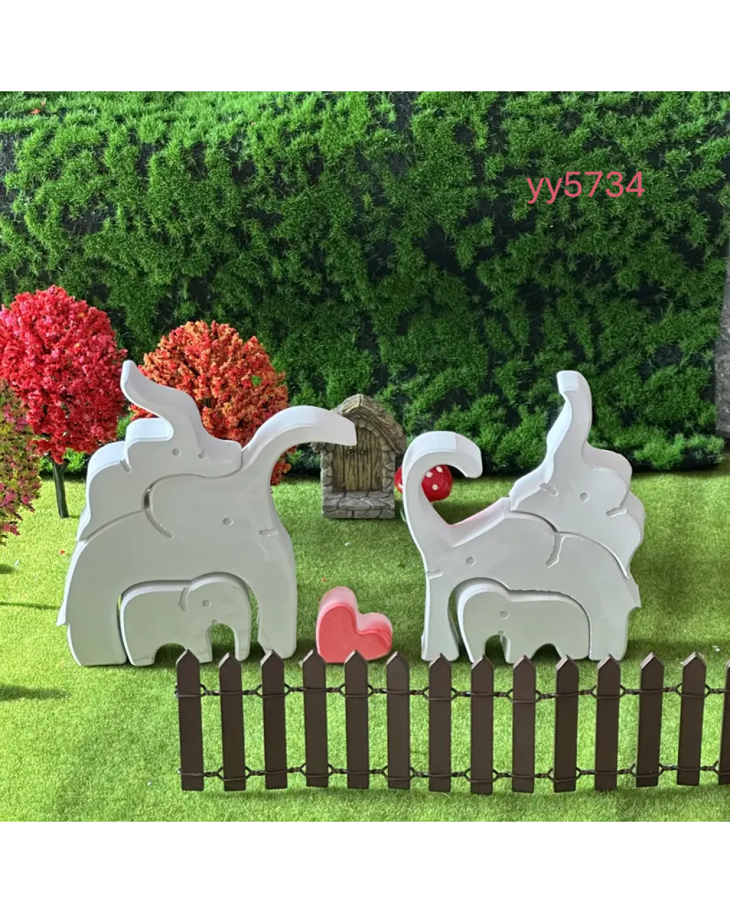  YY5734 Fil Ailesi Silikon Kalıp - Şık ve Sevimli Dekoratif Biblo, Yaratıcı ve Neşeli Hediye Seçeneği!