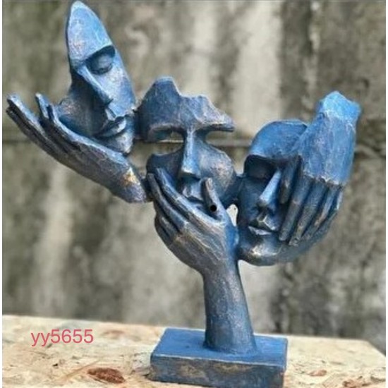 YY5655 Soyut Yüzler Biblo Silikon Kalıp • El Yapımı Modern Sanat Figürü ve Özel Günler için Hediye Seçeneği!