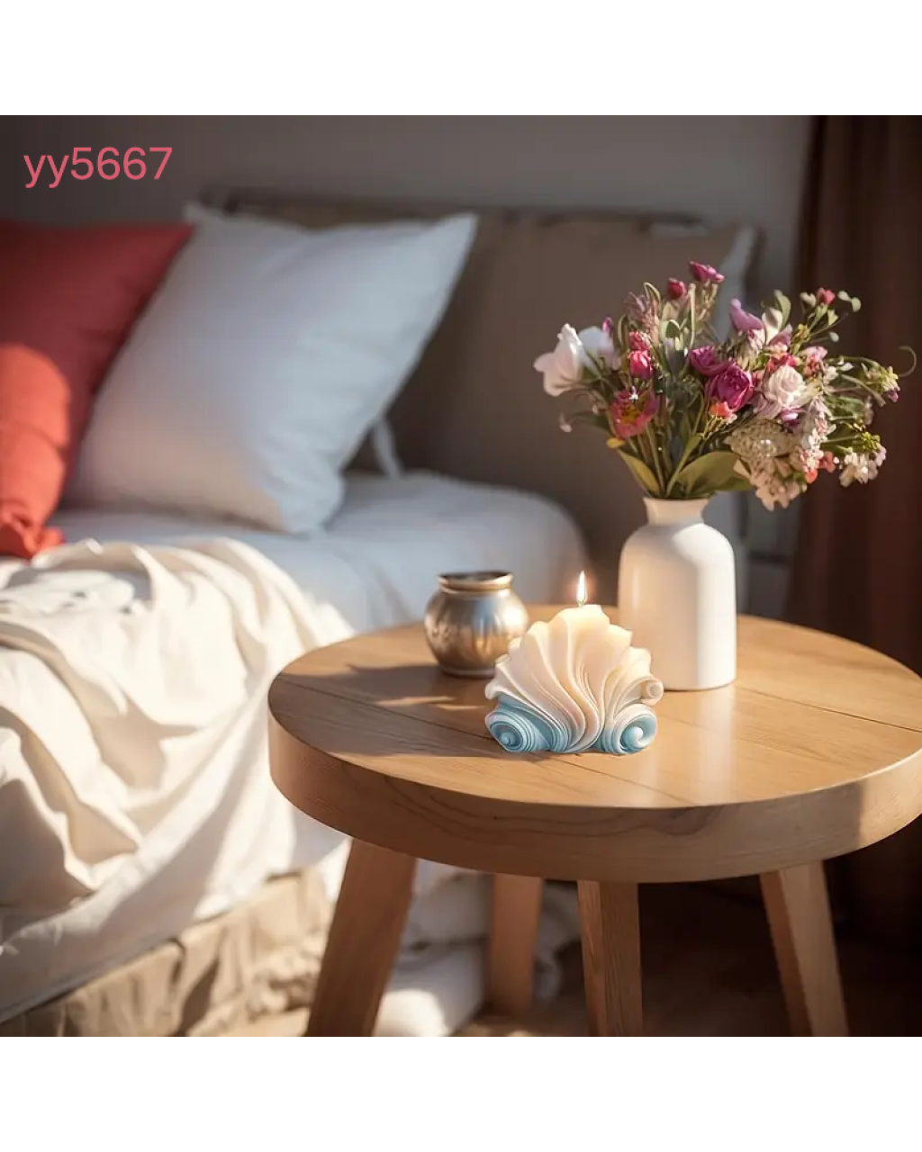 YY5667 Deniz Kabuğu Mum Silikon Kalıp • El Yapımı Sahil Temalı Dekor ve Özel Günler için Hediye Seçeneği!