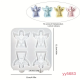 4'lü Melek Temalı Tealight Mum Tutucu Silikon Kalıp – Zarif ve Ruhani Dekoratif Hediye!