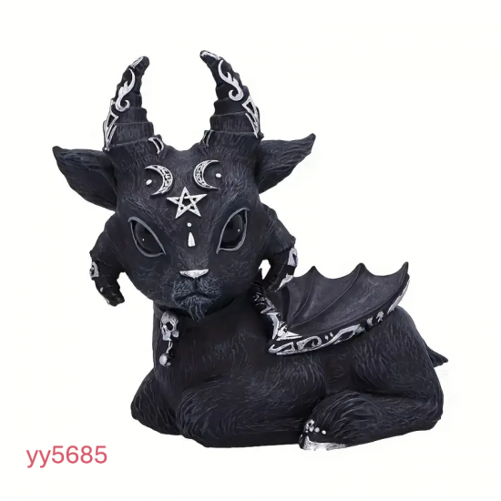 YY5685 Büyülü Boynuzlu Keçi Gotik Biblo Silikon Kalıp – Mistik ve Çarpıcı Dekoratif Hediye!