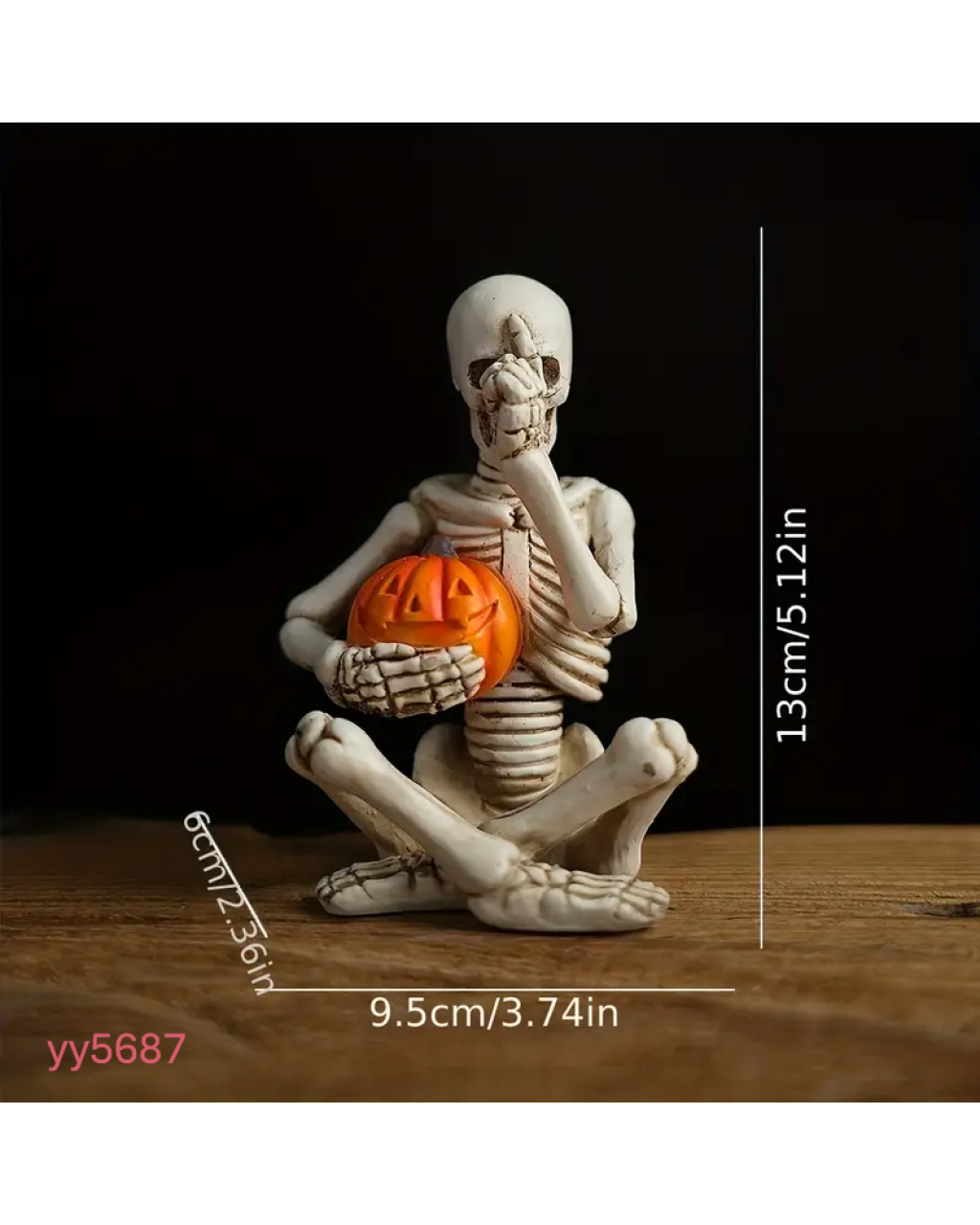 YY5687 İskelet Tasarım Silikon Kalıp - Kabaklı Dekoratif Biblo, Sevdiklerinize Gotik ve Özel Bir Hediye!