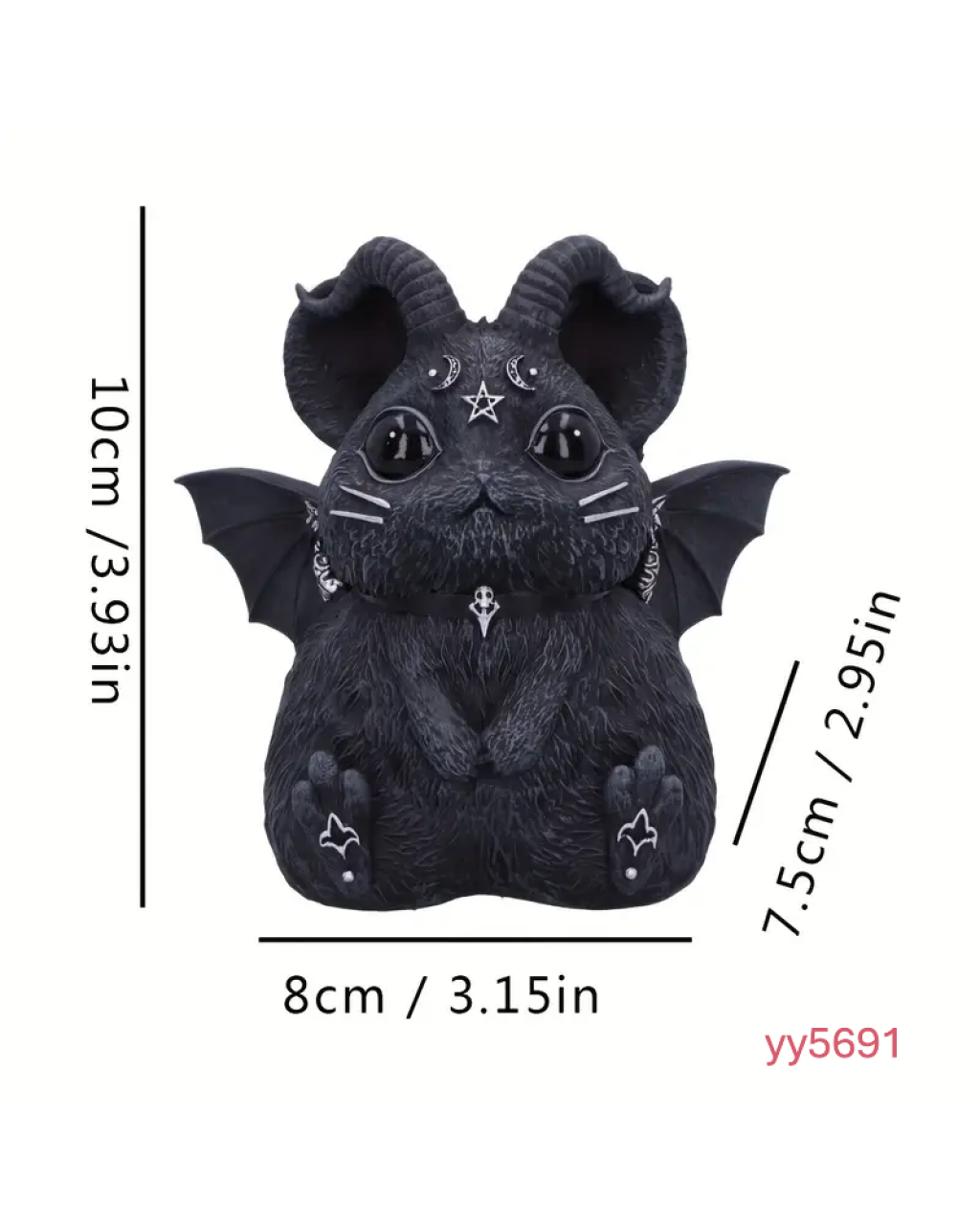 YY5691 MARCHİLLİAS Gotik Çinçila Figürü Biblo Silikon Kalıp – Farklı ve Etkileyici Dekoratif Hediye!