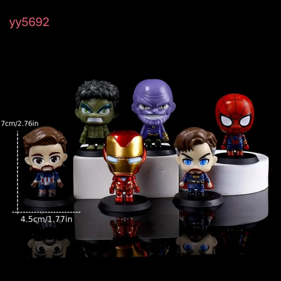 YY5692 Marvel Karakterleri Mini Figür Seti Silikon Kalıp - Hulk,Iron Man,Captain America ve Daha Fazlası,Koleksiyonluk Hediye Seçeneği!