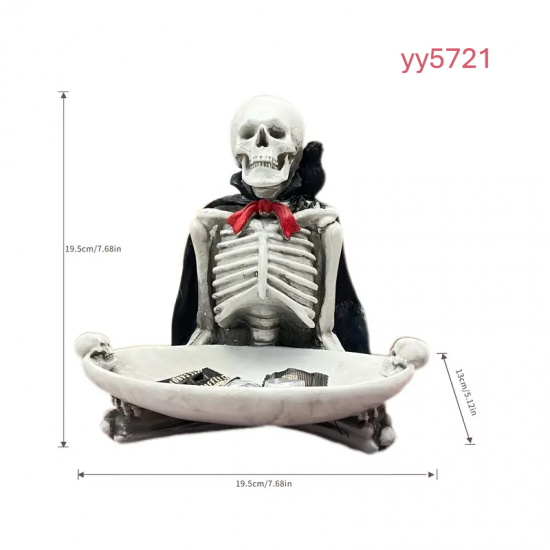 YY5721 Gotik Tasarım İskelet Sunumluk Silikon Kalıp - Dekoratif Sunum Tablası,Yaratıcı ve Gotik Hediye Seçeneği!