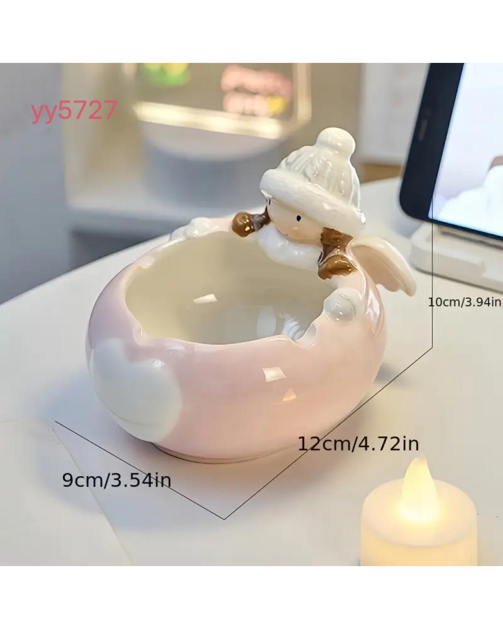  YY5727 Melek Figürlü Mumluk Silikon Kalıp - Şirin ve Yaratıcı Dekoratif Hediye Seçeneği!