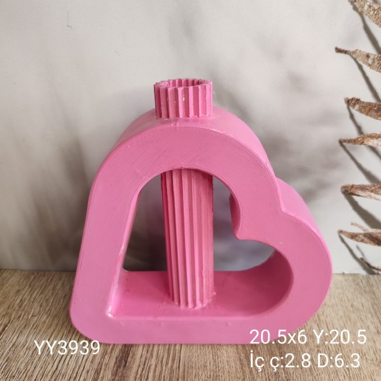 YY3939 Kalpli Çizgili Borulu Vazo