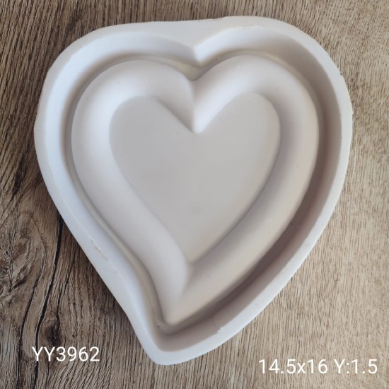 YY3962 - Kalplı Sunumluk - SİLİKON KALIP YY3962 - Kalplı Sunumluk - SİLİKON KALIP
