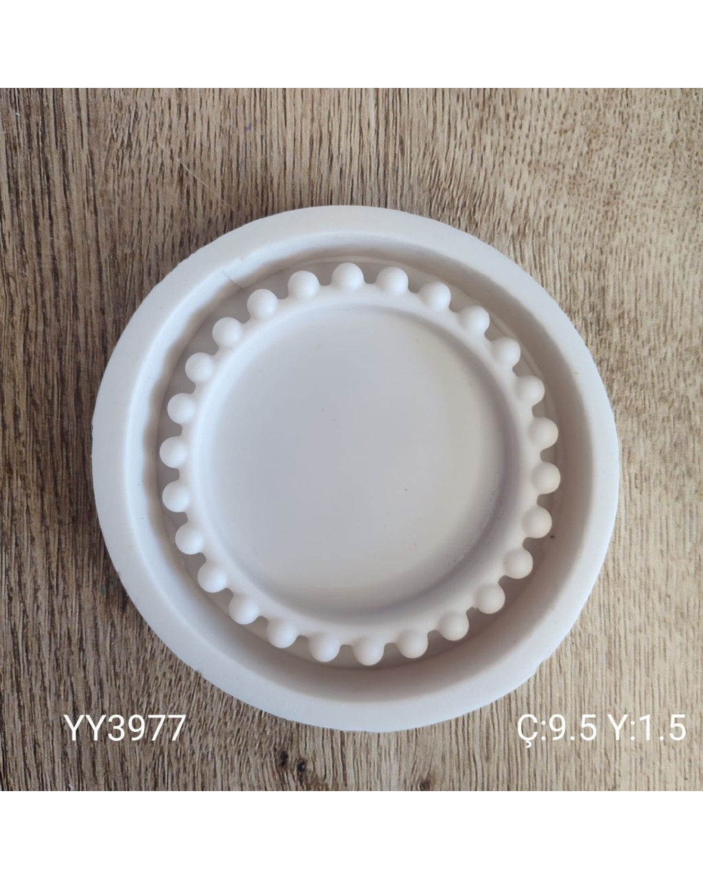 YY3977 Boncuklu Bubble Tabak Yuvarlak