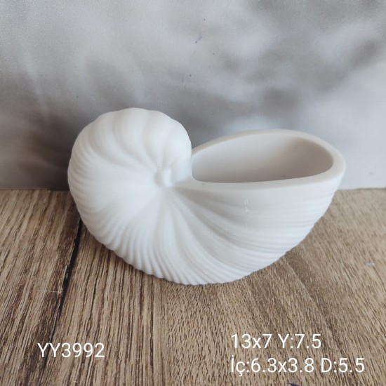YY3992 Deniz Kabuğu Saksı Mumluk
