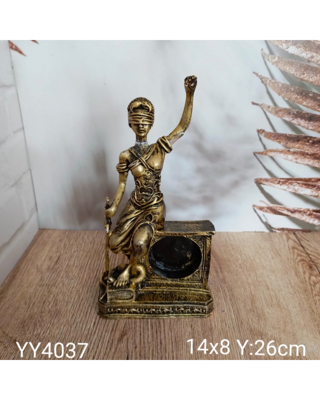YY4037 Adalet Kraliçsi Themis Masa Saatli Model