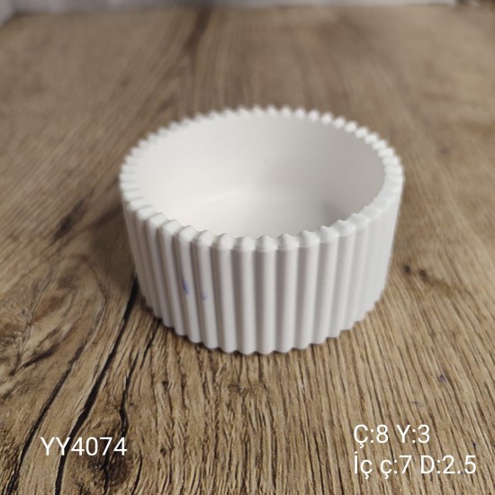 YY4074 Çizgili Mumluk 8Cm YY4074 Çizgili Mumluk 8Cm