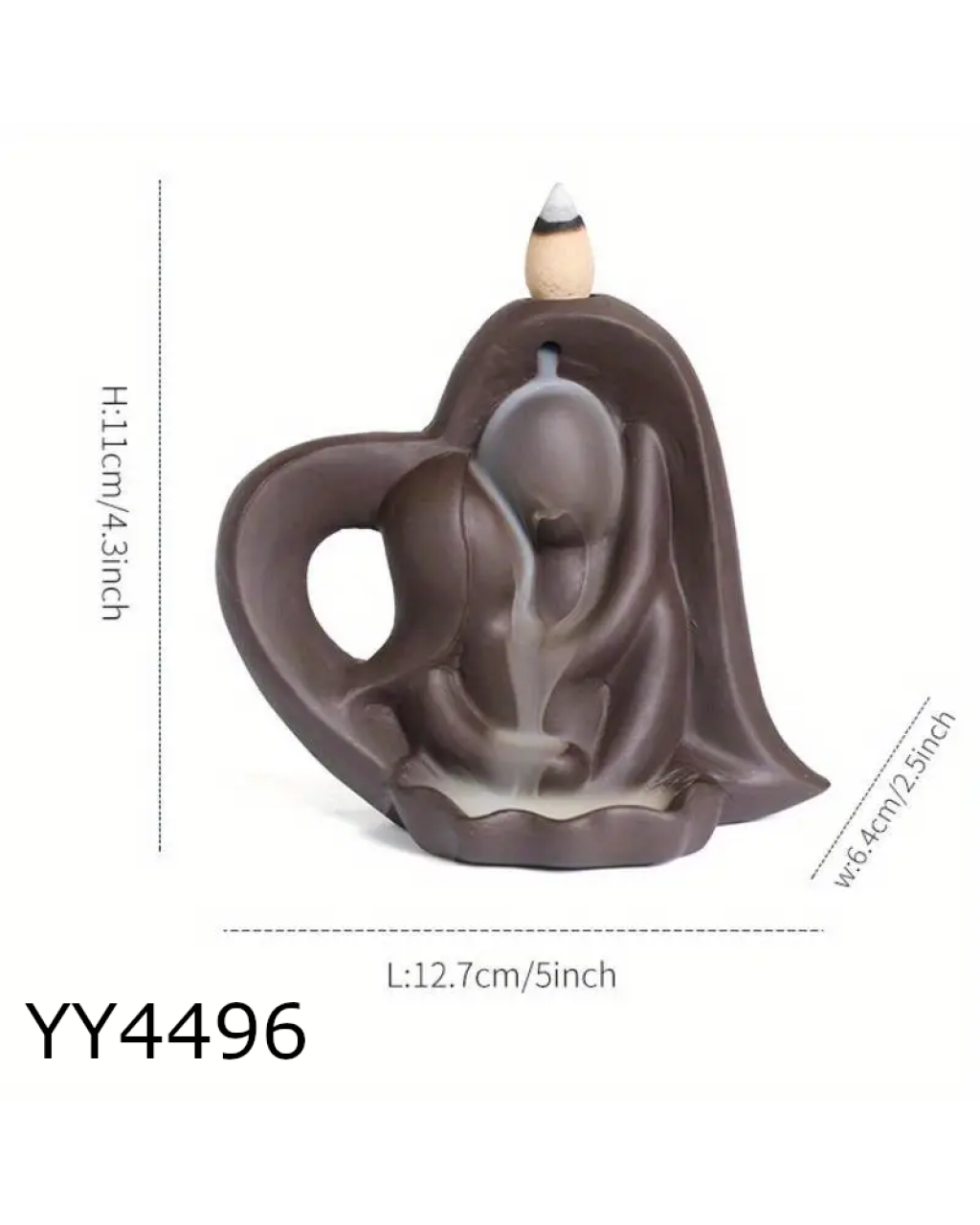 YY4496 - KALP TEMALI SARILAN SEVGİLİ GERİ AKIŞ TÜTSÜLÜK - SİLİKON KALIP