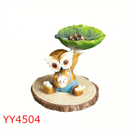 YY4504 Yaprak Tutan Baykuş Sunumluk Biblo Silikon Kalıp: Şık ve Fonksiyonel Hediye Seçeneği!