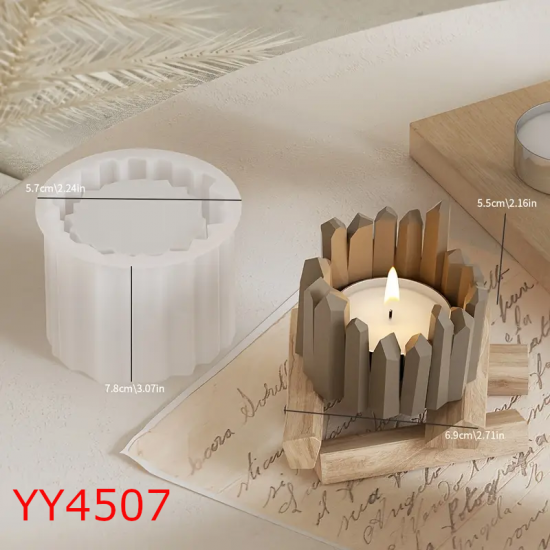 YY4507 Özel Tasarım Mumluk Silikon Kalıp: Estetik ve Anlamlı Hediye Seçeneği!