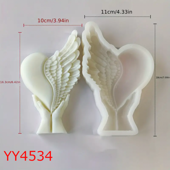 YY4534 Kalp Temalı Mum Silikon Kalıp: Sevgiliye Özel ve Anlamlı Hediye Seçeneği!