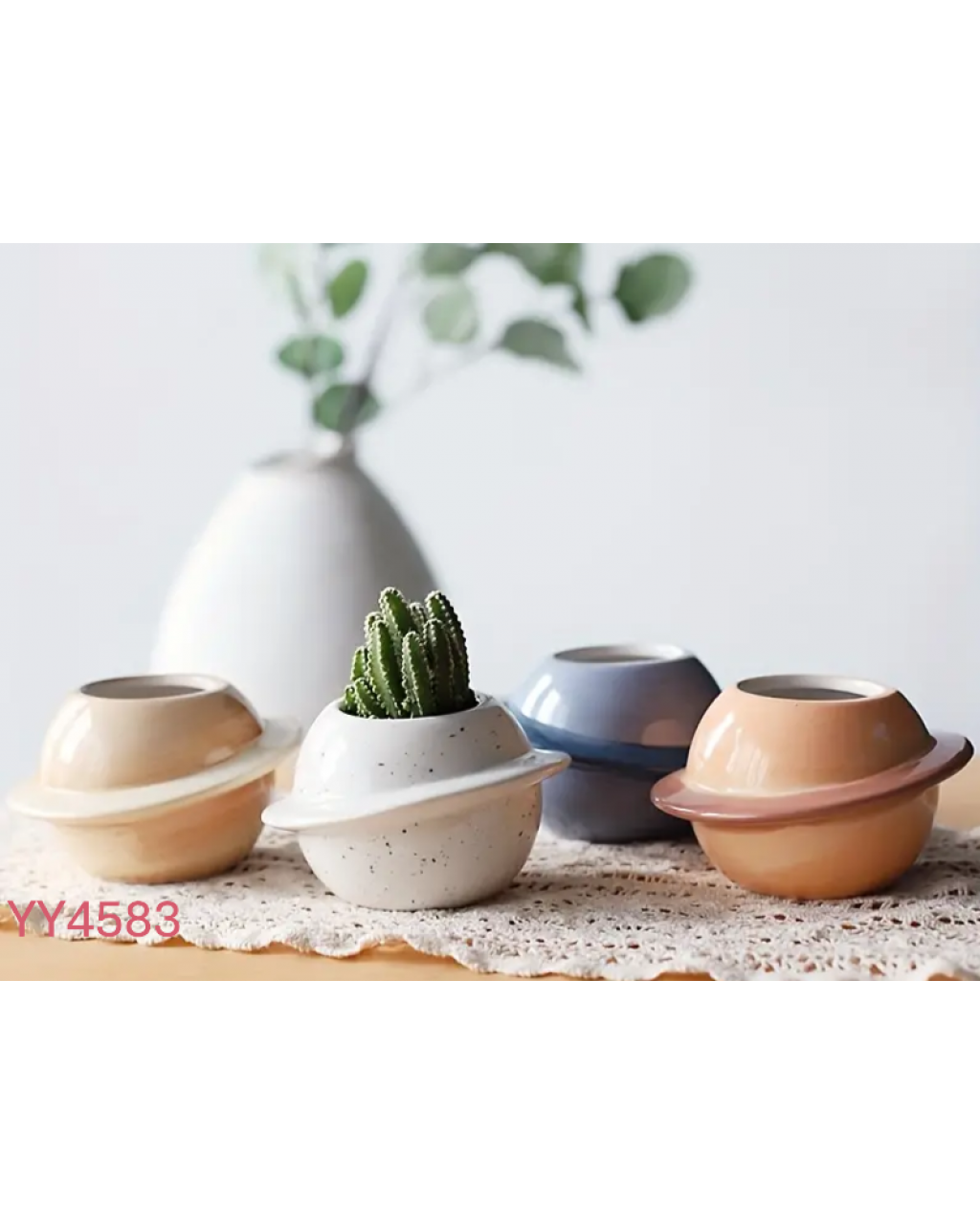 YY4583 Gezegen Formlu Silikon Kalıp • El Yapımı Sukulent Saksı ve Mumluk Tasarımları için Hediye Seçeneği!