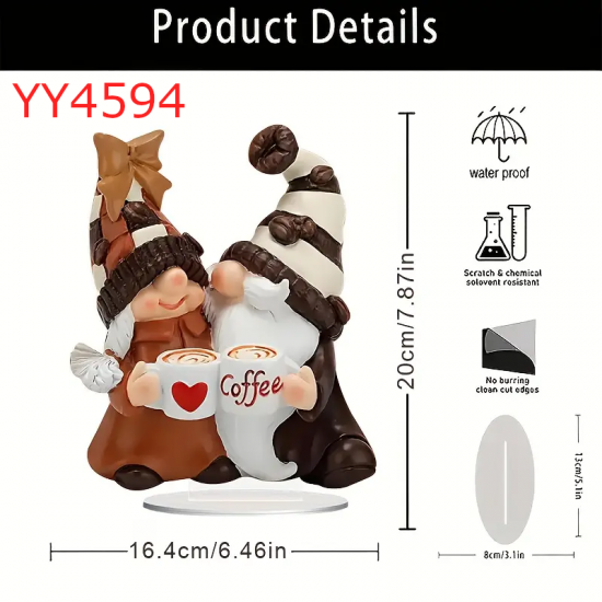 YY4594 Kahveci Cüceler Biblo Silikon Kalıp – Eğlenceli ve Şık Dekoratif Hediye!