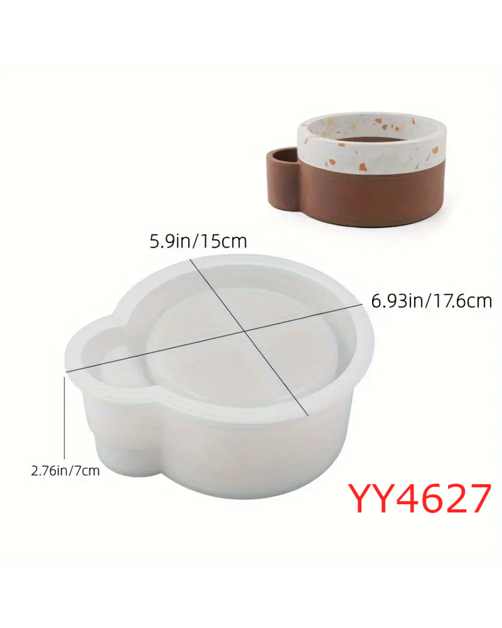 YY4627 Hazneli Mumluk Silikon Kalıp: Modern ve İşlevsel Hediye Seçeneği!