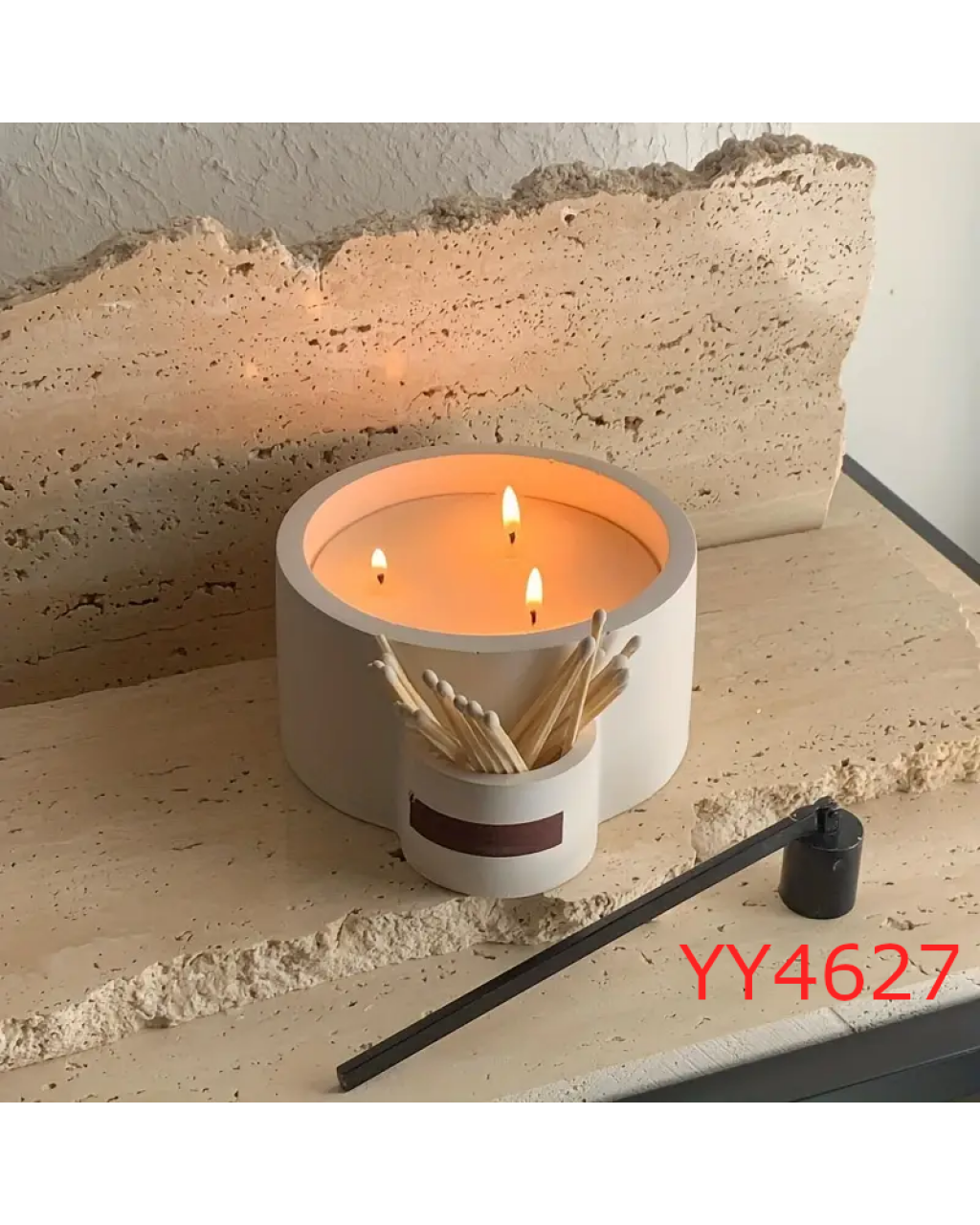 YY4627 Hazneli Mumluk Silikon Kalıp: Modern ve İşlevsel Hediye Seçeneği!