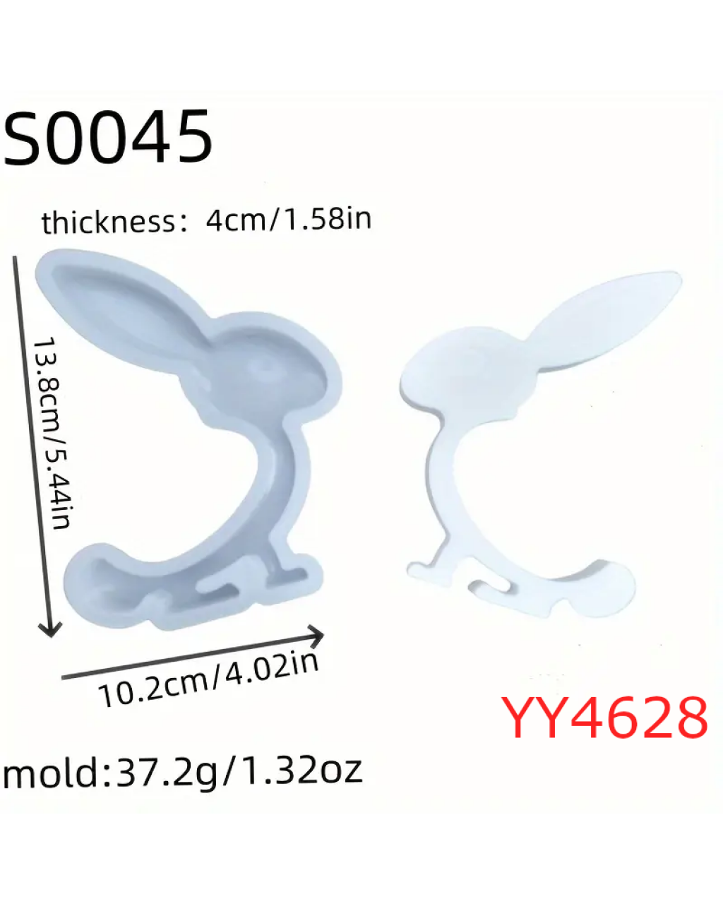 YY4628 - TAVŞAN DEKOR - SİLİKON KALIP YY4628 - TAVŞAN DEKOR - SİLİKON KALIP