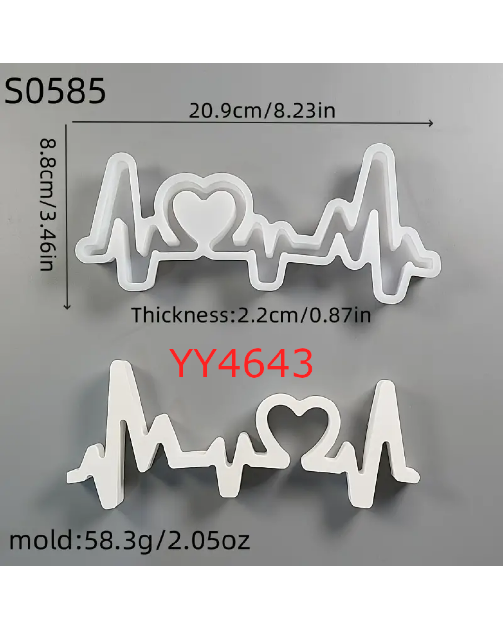 YY4643 - NABIZ TEMALI - AŞK DEKOR - SİLİKON KALIP YY4643 - NABIZ TEMALI - AŞK DEKOR - SİLİKON KALIP