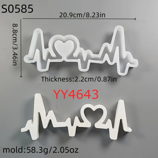 YY4643 - NABIZ TEMALI - AŞK DEKOR - SİLİKON KALIP YY4643 - NABIZ TEMALI - AŞK DEKOR - SİLİKON KALIP