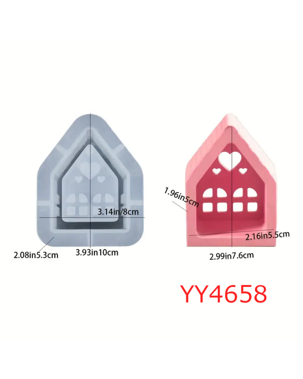 YY4658 Küçük Ev Mumluk Silikon Kalıbı: Rahatlık ve Sıcaklığı Yansıtan Anlamlı Hediye!