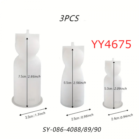 YY4675 - SOYUT 3'LÜ BİBLO - MUM - SİLİKON KALIP YY4675 - SOYUT 3'LÜ BİBLO - MUM - SİLİKON KALIP