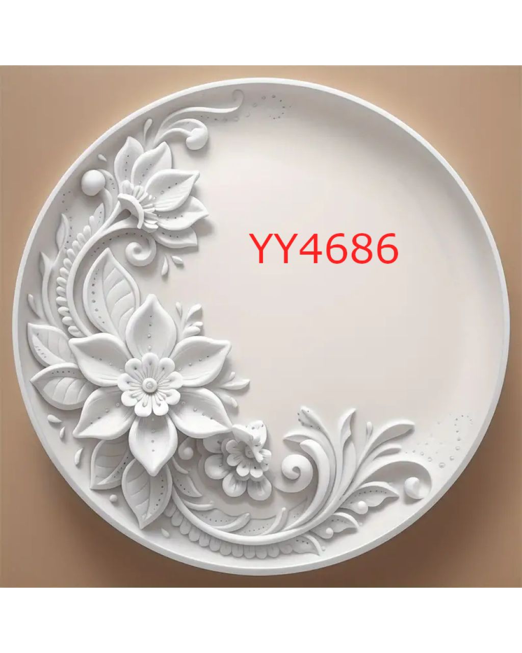 YY4686 - YILDIZ ÇİÇEKLİ - SUNUMLUK  - SİLİKON KALIP 