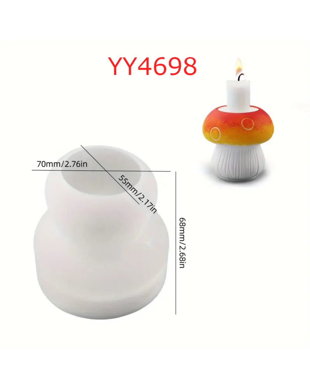 YY4698 - MANTAR MUM - SİLİKON KALIP
