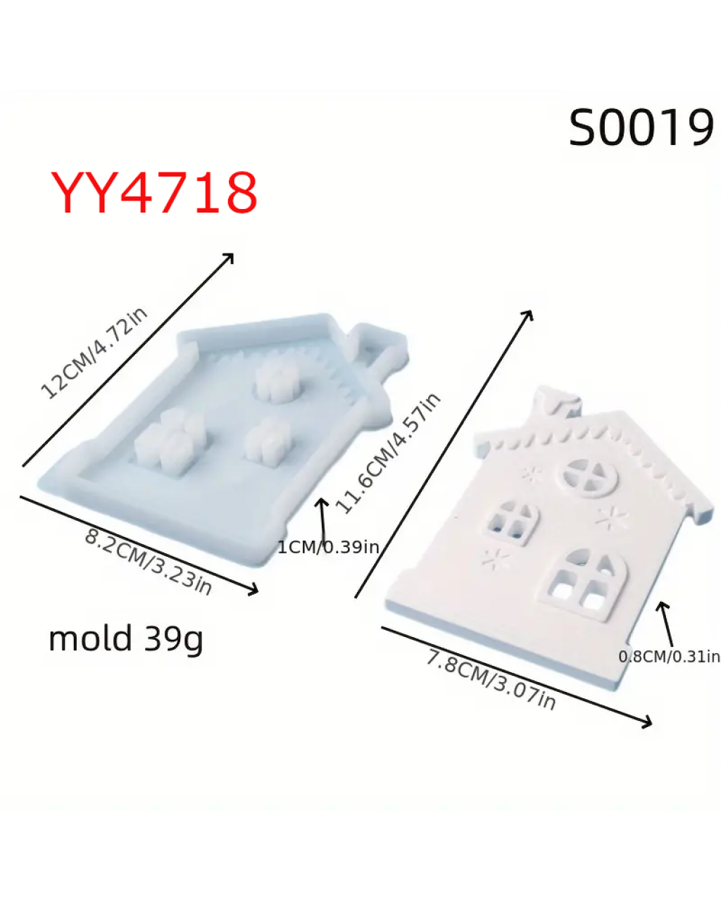 YY4718 - EV TEMALI DEKOR MUMLUK - SİLİKON KALIP