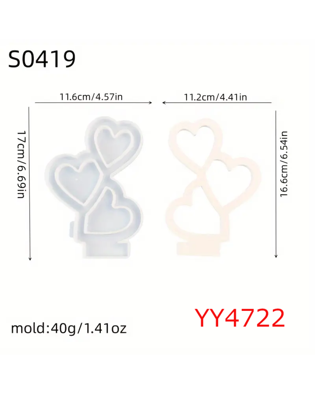 YY4722 Kalp Dekorlu Mumluk Silikon Kalıbı: Aşkı ve Samimiyeti Yansıtan Şık Hediye!