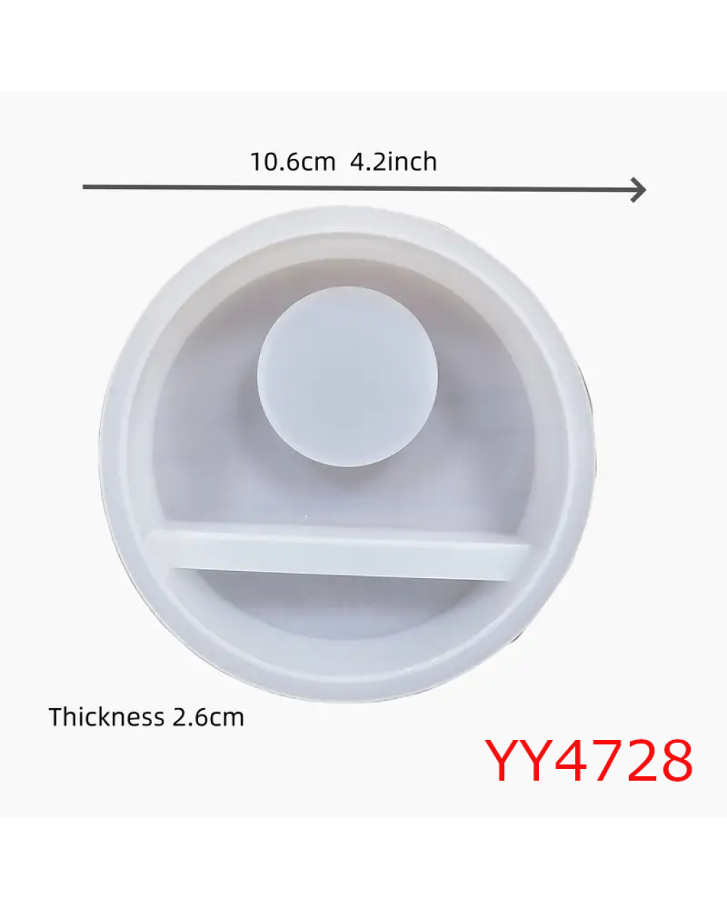 YY4728 - YUVARLAK MUMLUK TABANLIĞI - BÜST - SİLİKON KALIP 