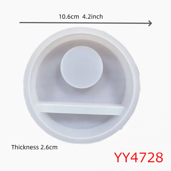 YY4728 - YUVARLAK MUMLUK TABANLIĞI - BÜST - SİLİKON KALIP 